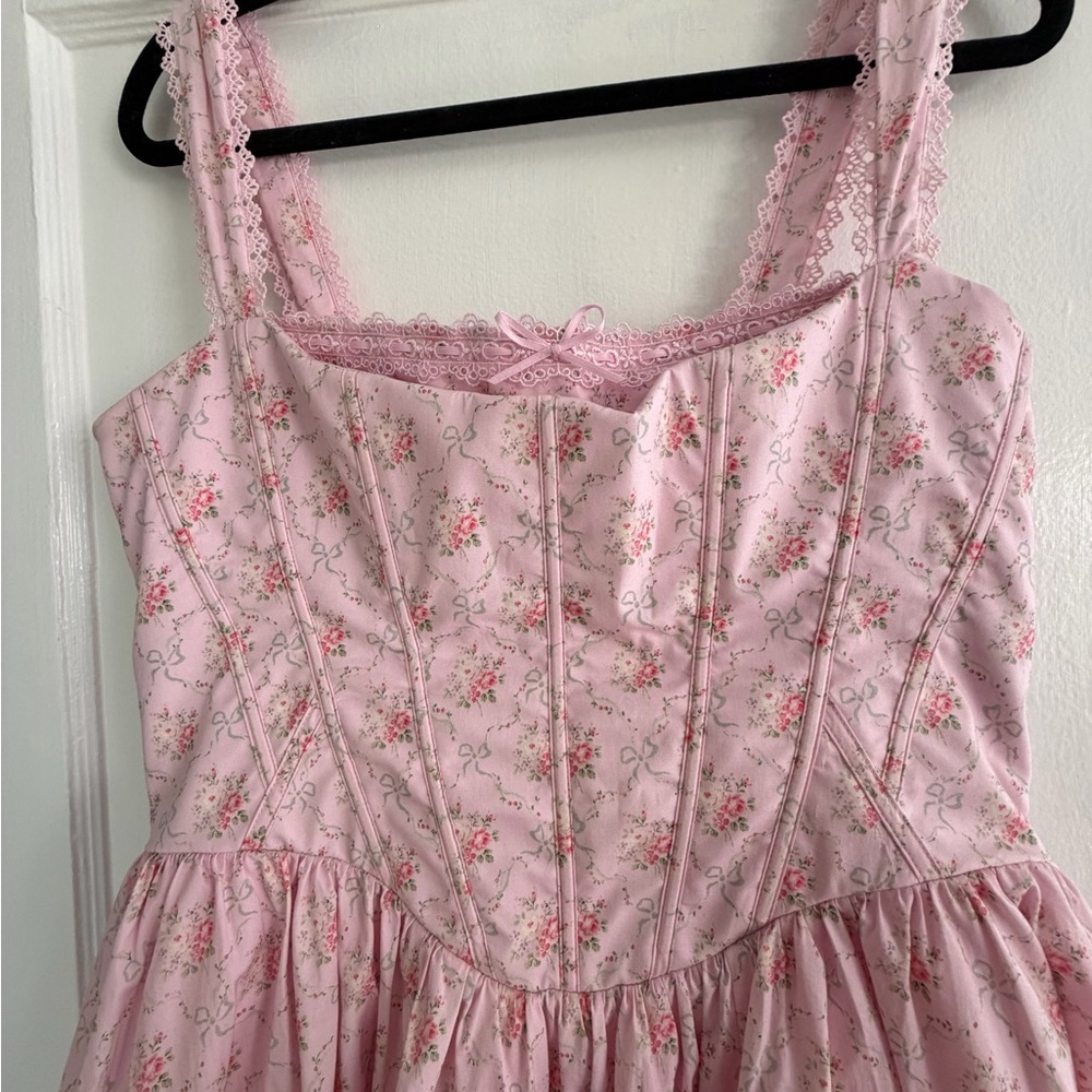 House of CB Pink Floral Lace Dress - Picture 3 of 6